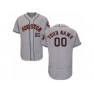 Men's Majestic Houston Astros Customized Grey Flexbase Authentic Collection MLB Jersey