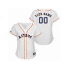 Women's Majestic Houston Astros Customized Authentic White Home Cool Base MLB Jersey