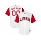 Men's Canada Baseball Majestic Customized White 2017 World Baseball Classic Replica Team Jersey