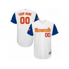 Men's Venezuela Baseball Majestic Customized White 2017 World Baseball Classic Authentic Team Jersey