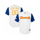 Men's Venezuela Baseball Majestic Customized White 2017 World Baseball Classic Replica Team Jersey