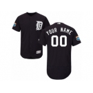 Men's Majestic Detroit Tigers Customized Navy Blue Flexbase Authentic Collection MLB Jersey