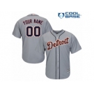 Women's Majestic Detroit Tigers Customized Authentic Grey Road Cool Base MLB Jersey