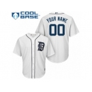 Women's Majestic Detroit Tigers Customized Authentic White Home Cool Base MLB Jersey