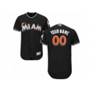 Men's Majestic Miami Marlins Customized Black Flexbase Authentic Collection MLB Jersey