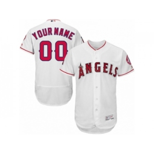 Men's Majestic Los Angeles Angels of Anaheim Customized White Flexbase Authentic Collection MLB Jersey