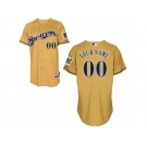 Women's Majestic Milwaukee Brewers Customized Authentic Gold 2013 Alternate Cool Base MLB Jersey