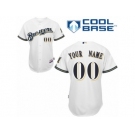 Youth Majestic Milwaukee Brewers Customized Replica White Home Cool Base MLB Jersey