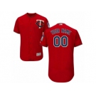 Men's Majestic Minnesota Twins Customized Scarlet Flexbase Authentic Collection MLB Jersey