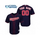 Women's Majestic Minnesota Twins Customized Replica Navy Blue Alternate Road Cool Base MLB Jersey