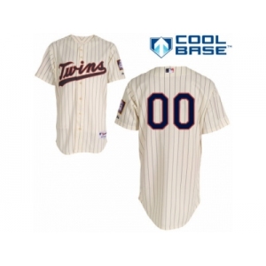 Youth Majestic Minnesota Twins Customized Authentic Cream Alternate Cool Base MLB Jersey