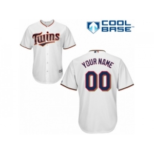 Youth Majestic Minnesota Twins Customized Replica White Home Cool Base MLB Jersey