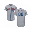 Men's Majestic New York Mets Customized Grey Flexbase Authentic Collection MLB Jersey