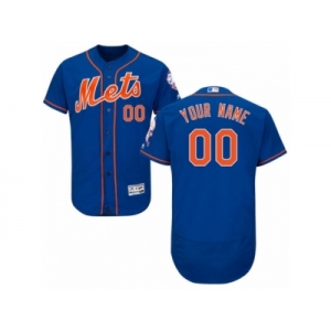 Men's Majestic New York Mets Customized Royal Blue Flexbase Authentic Collection MLB Jersey