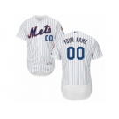 Men's Majestic New York Mets Customized White Flexbase Authentic Collection MLB Jersey