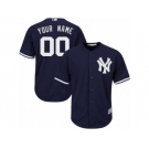 Youth Majestic New York Yankees Customized Authentic Navy Blue Alternate MLB Jersey