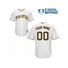 Youth Majestic Pittsburgh Pirates Customized Replica White Home Cool Base MLB Jersey