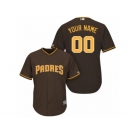 Men's Majestic San Diego Padres Customized Replica Brown Alternate Cool Base MLB Jersey