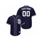 Youth Majestic San Diego Padres Customized Replica Navy Blue Alternate 1 Cool Base MLB Jersey