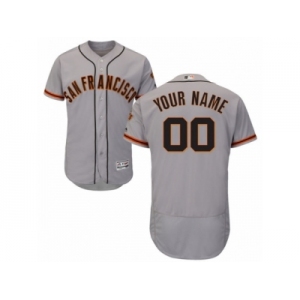 Men's Majestic San Francisco Giants Customized Grey Flexbase Authentic Collection MLB Jersey