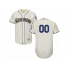 Men's Majestic Seattle Mariners Customized Cream Flexbase Authentic Collection MLB Jersey