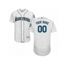 Men's Majestic Seattle Mariners Customized White Flexbase Authentic Collection MLB Jersey