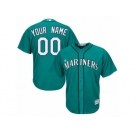 Women's Majestic Seattle Mariners Customized Authentic Teal Green Alternate Cool Base MLB Jersey