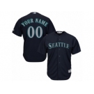 Women's Majestic Seattle Mariners Customized Replica Navy Blue Alternate 2 Cool Base MLB Jersey