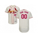 Men's Majestic St. Louis Cardinals Customized Cream Flexbase Authentic Collection MLB Jersey