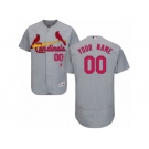 Men's Majestic St. Louis Cardinals Customized Grey Flexbase Authentic Collection MLB Jersey