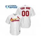 Women's Majestic St. Louis Cardinals Customized Replica White Home Cool Base MLB Jersey