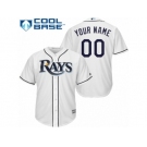 Women's Majestic Tampa Bay Rays Customized Authentic White Home Cool Base MLB Jersey