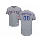 Men's Majestic Texas Rangers Customized Grey Flexbase Authentic Collection MLB Jersey