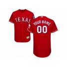 Men's Majestic Texas Rangers Customized Red Flexbase Authentic Collection MLB Jersey