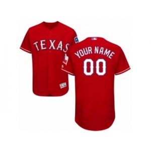 Men's Majestic Texas Rangers Customized Red Flexbase Authentic Collection MLB Jersey