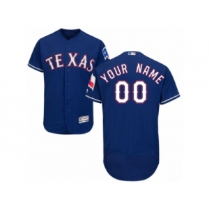 Men's Majestic Texas Rangers Customized Royal Blue Flexbase Authentic Collection MLB Jersey