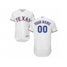 Men's Majestic Texas Rangers Customized White Flexbase Authentic Collection MLB Jersey