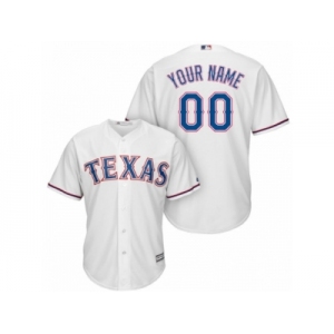 Youth Majestic Texas Rangers Customized Replica White Home Cool Base MLB Jersey