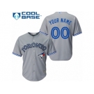 Women's Majestic Toronto Blue Jays Customized Authentic Grey Road MLB Jersey