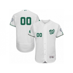 Men's Majestic Washington Nationals Customized White Celtic Flexbase Authentic Collection MLB Jersey