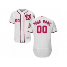 Men's Majestic Washington Nationals Customized White Flexbase Authentic Collection MLB Jersey