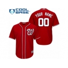 Women's Majestic Washington Nationals Customized Replica Red Alternate 1 Cool Base MLB Jersey