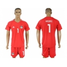 Egypt #1 Hadari Red Goalkeeper Soccer Country Jersey
