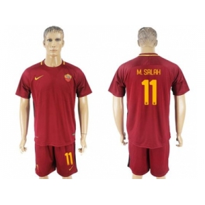 Roma #11 M.Salah Red Home Soccer Club Jersey