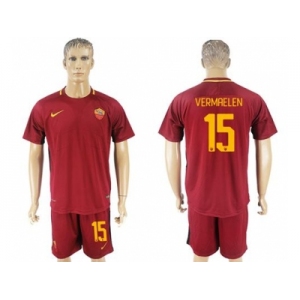 Roma #15 Vermaelen Red Home Soccer Club Jersey