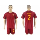 Roma #2 Rudiger Red Home Soccer Club Jersey