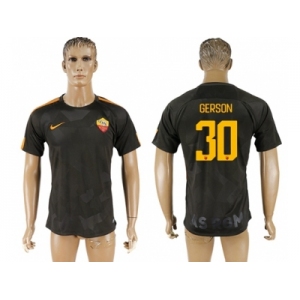 Roma #30 Gerson Sec Away Soccer Club Jersey