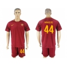 Roma #44 Manolas Red Home Soccer Club Jersey