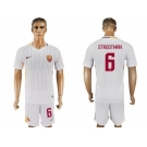 Roma #6 Strootman Away Soccer Club Jersey