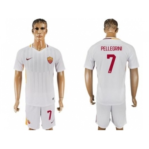 Roma #7 Pellegrini Away Soccer Club Jersey
